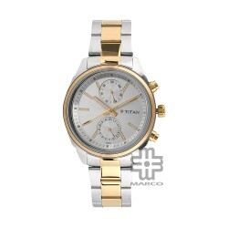 Titan Neo 1733BM01 Multifunction Silver Dial Stainless Steel Strap Quartz Men's Watch