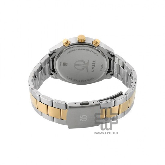 Titan Neo 1733BM01 Multifunction Silver Dial Stainless Steel Strap Quartz Men's Watch