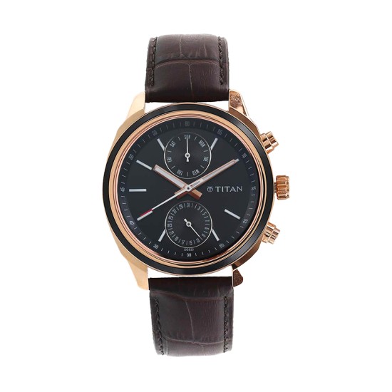 Titan Neo 1733KL03 Multifunction Blue Dial Leather Strap Quartz Men's Watch Titan Neo 1733KL03 Multifunction Blue Dial Leather Strap Quartz Men's Watch