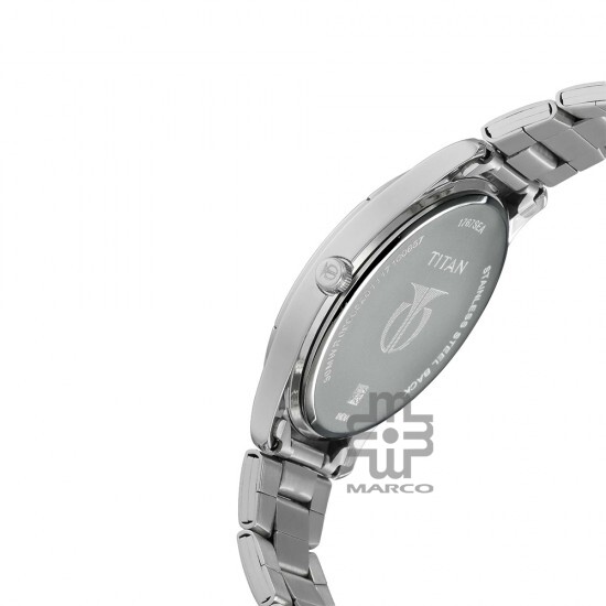 Titan Workwear 1767SM02 Black Dial Stainless Steel Strap Quartz Men's Watch