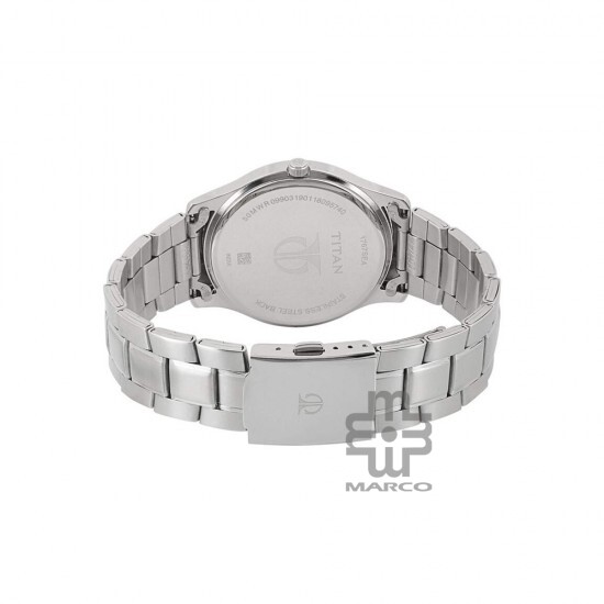 Titan Workwear 1767SM03 Brown Dial Stainless Steel Strap Quartz Men's Watch