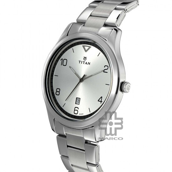 Titan Workwear 1770SM01 White Dial Stainless Steel Strap Men Watch