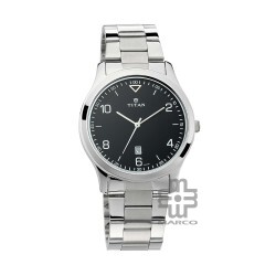 Titan Workwear 1770SM02 Black Dial Stainless Steel Strap Men Watch