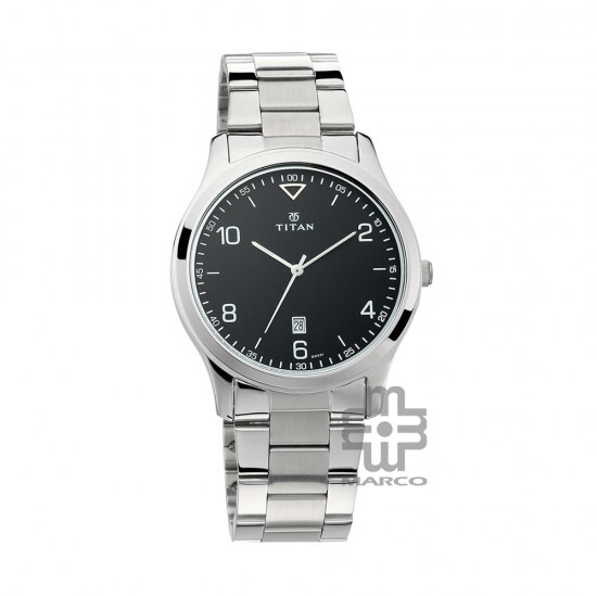 Titan Workwear 1770SM02 Black Dial Stainless Steel Strap Men Watch