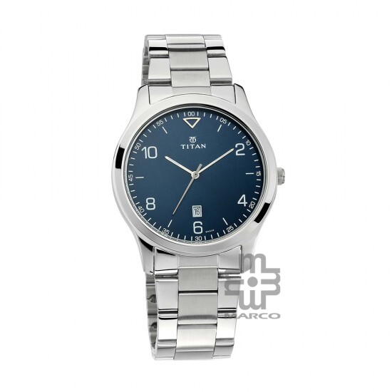 Titan Workwear 1770SM03 Blue Dial Stainless Steel Strap Men Watch