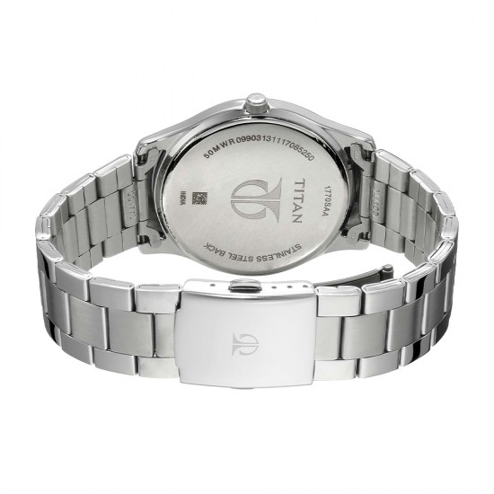 Titan Workwear 1770SM03 Blue Dial Stainless Steel Strap Men Watch