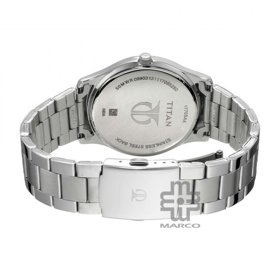 Titan Workwear 1770SM03 Blue Dial Stainless Steel Strap Men Watch