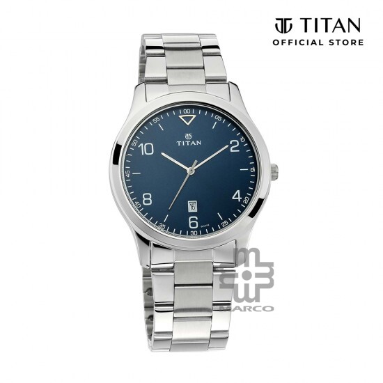 Titan Workwear 1770SM03 Blue Dial Stainless Steel Strap Men Watch