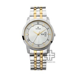 Titan Quartz 1774BM01 Silver Dial Stainless Steel Strap Quartz Men's Watch