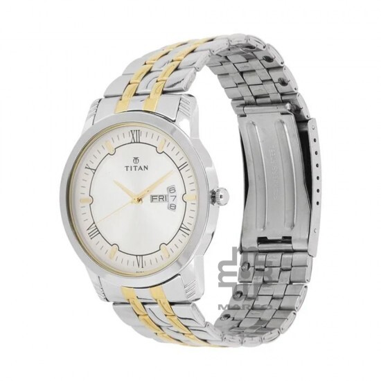 Titan Quartz 1774BM01 Silver Dial Stainless Steel Strap Quartz Men's Watch