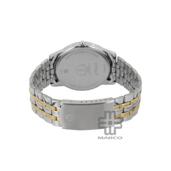 Titan Quartz 1774BM01 Silver Dial Stainless Steel Strap Quartz Men's Watch