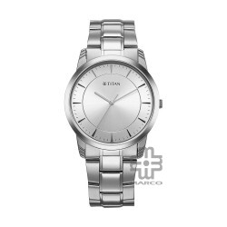 Titan Quartz 1774SM02 Silver Dial Stainless Steel Strap Quartz Men's Watch