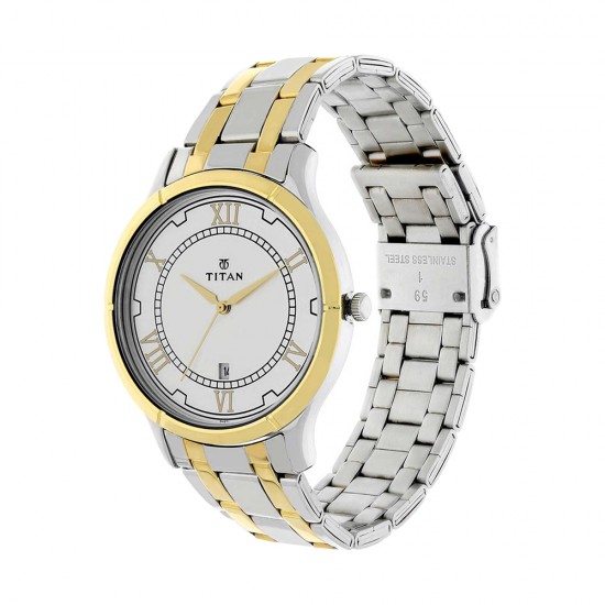 Titan Karishma 1775BM01 Silver Dial Stainless Steel Strap Quartz Men's Watch Titan Karishma 1775BM01 Silver Dial Stainless Steel Strap Quartz Men's Watch