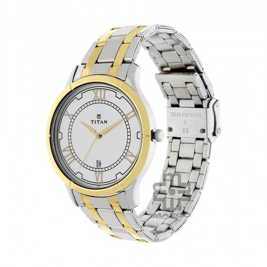 Titan Karishma 1775BM01 Silver Dial Stainless Steel Strap Quartz Men's Watch