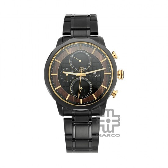 Titan Grandmaster 1789KM02 Black Dial Multifunction Metal Strap Quartz Men's Watch