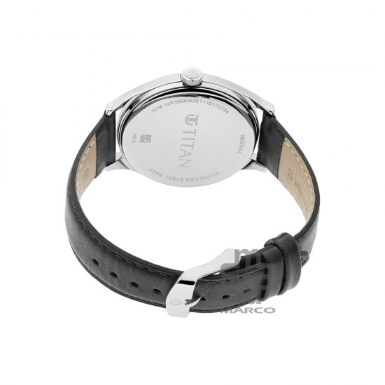 Titan Workwear 1802SL06 Blue Dial Leather Strap Quartz Men's Watch