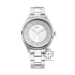 Titan Workwear 1802SM03 Grey Dial Metal Strap Quartz Men's Watch