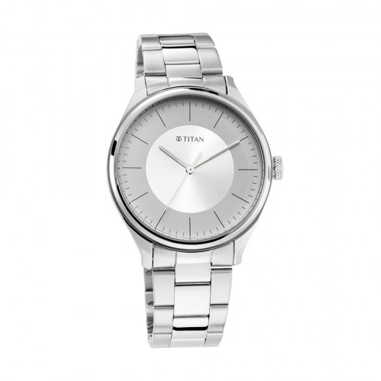 Titan Workwear 1802SM03 Grey Dial Metal Strap Quartz Men's Watch Titan Workwear 1802SM03 Grey Dial Metal Strap Quartz Men's Watch