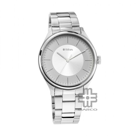 Titan Workwear 1802SM03 Grey Dial Metal Strap Quartz Men's Watch