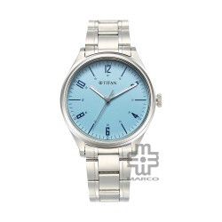 Titan Workwear 1802SM07 Ocean Blue Dial Stainless Steel Strap Quartz Men's Watch