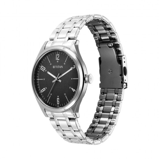 Titan Neo Wrist 1802SM10 Grey Dial Stainless Steel Strap Quartz Men's Watch Titan Neo Wrist 1802SM10 Grey Dial Stainless Steel Strap Quartz Men's Watch