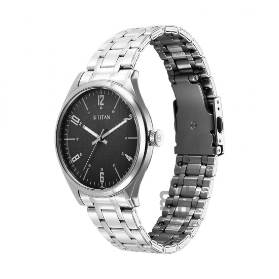 Titan Neo Wrist 1802SM10 Grey Dial Stainless Steel Strap Quartz Men's Watch