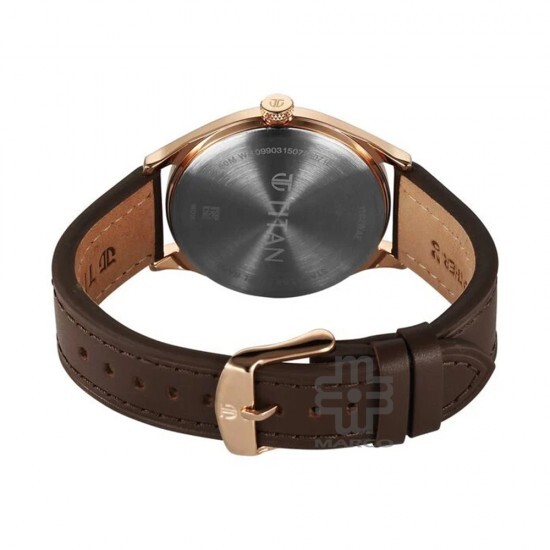 Titan Neo Basic 1802WL03 Brown Dial Leather Strap Quartz Men's Watch