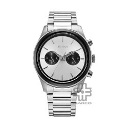 Titan Element 1805KM13 Silver White Dial Stainless Steel Strap Quartz Men's Watch