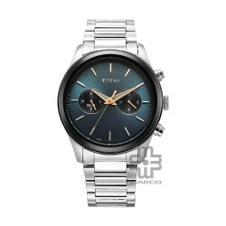 Titan Element 1805KM14 Blue Dial Stainless Steel Strap Quartz Men's Watch