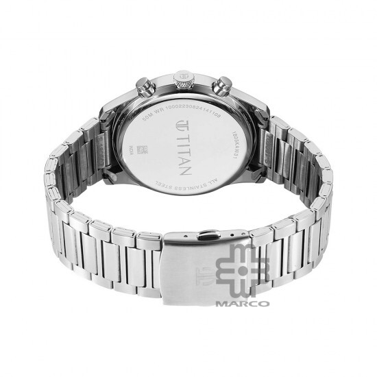 Titan Element 1805KM14 Blue Dial Stainless Steel Strap Quartz Men's Watch