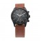 Titan Workwear 1805NL01 Black Dial Multifunction Leather Strap Quartz Men's Watch