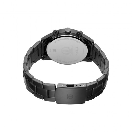 Titan Workwear 1805NM01 Multifunctional Metal Strap with Metallic Accents Quartz Men's Watch