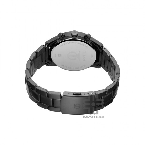 Titan Workwear 1805NM01 Multifunctional Metal Strap with Metallic Accents Quartz Men's Watch