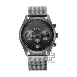 Titan Noir 1805QM03 Anthracite Dial Analog Stainless Steel Strap Quartz Men's Watch