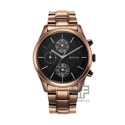 Titan Neo Splash 1805QM04 Black Dial Multifunction Stainless Steel Strap Quartz Men's Watch