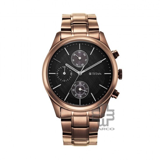 Titan Neo Splash 1805QM04 Black Dial Multifunction Stainless Steel Strap Quartz Men's Watch