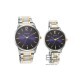 Titan Bandhan 18062617BM01 Analog with Date Blue Dial Stainless Steel Strap Quartz Couple Watch