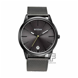 Titan Elmnt 1806QM01 Black Dial Stainless Steel Strap Quartz Men's Watch