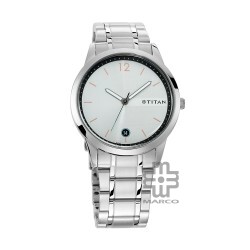 Titan Workwear 1806SM01 White Dial Stainless Steel Strap Quartz Men Watch