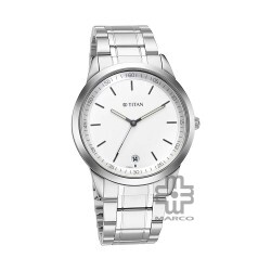 Titan Minimals 1806SM03 White Dial Metal Strap Quartz Men's Watch