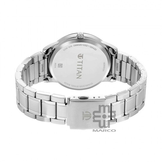 Titan Minimals 1806SM03 White Dial Metal Strap Quartz Men's Watch