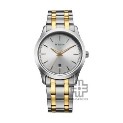 Titan Quartz 1823BM03 Silver Dial Stainless Steel Strap Quartz Men's Watch