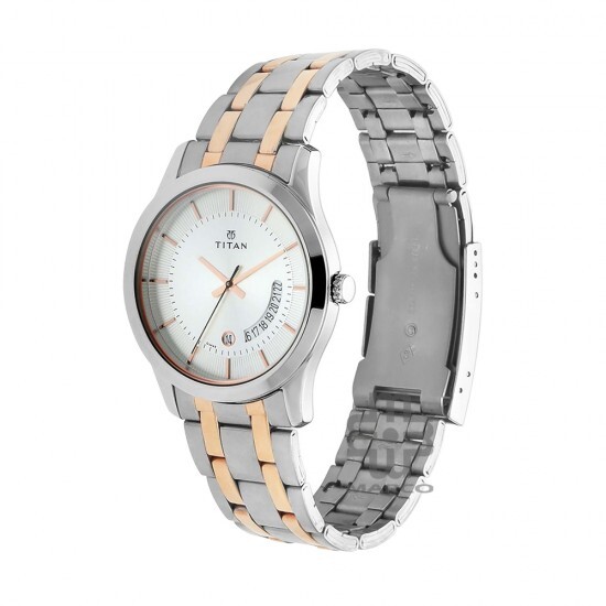 Titan Karishma 1823KM01 Silver Dial Stainless Steel Strap Quartz Men's Watch