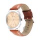 Titan Trendsetters 1823SL04 Light Rose Gold Dial Leather Strap Quartz Men's Watch