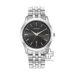 Titan Trendsetters 1823SM01 Anthracite Dial Stainless Steel Strap Men Watch