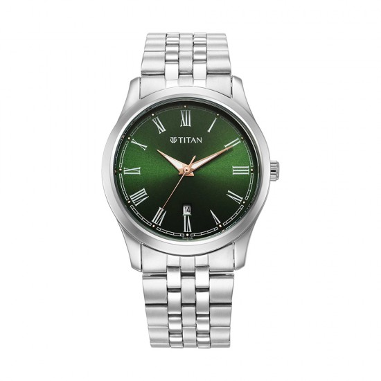Titan Urban 1823SM04 Green Dial Stainless Steel Strap Quartz Men's Watch Titan Urban 1823SM04 Green Dial Stainless Steel Strap Quartz Men's Watch