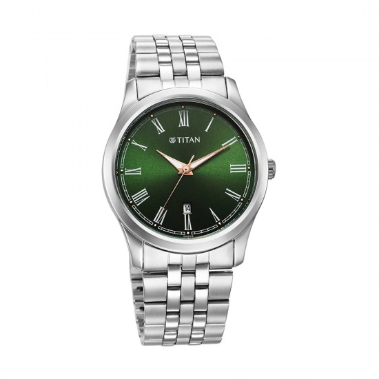 Titan Urban 1823SM04 Green Dial Stainless Steel Strap Quartz Men's Watch Titan Urban 1823SM04 Green Dial Stainless Steel Strap Quartz Men's Watch