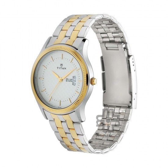 Titan Karishma 1824BM01 Silver Dial Stainless Steel Strap Quartz Men's Watch