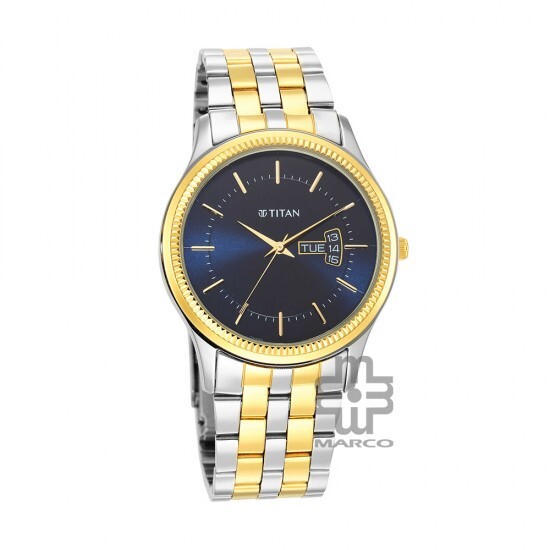 Titan Karishma 1824BM03 Blue Dial Stainless Steel Strap Quartz Men's Watch