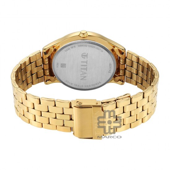Titan Quartz 1824YM03 White Dial Stainless Steel Strap Quartz Men's Watch